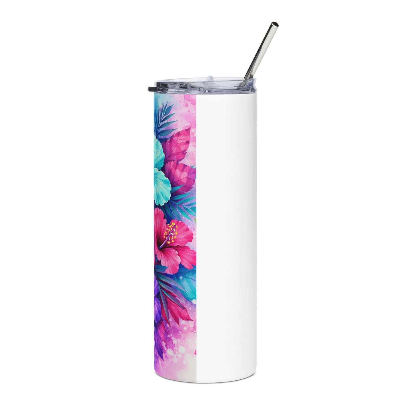 Tropical Hibiscus Floral Stainless Steel Tumbler | 20oz