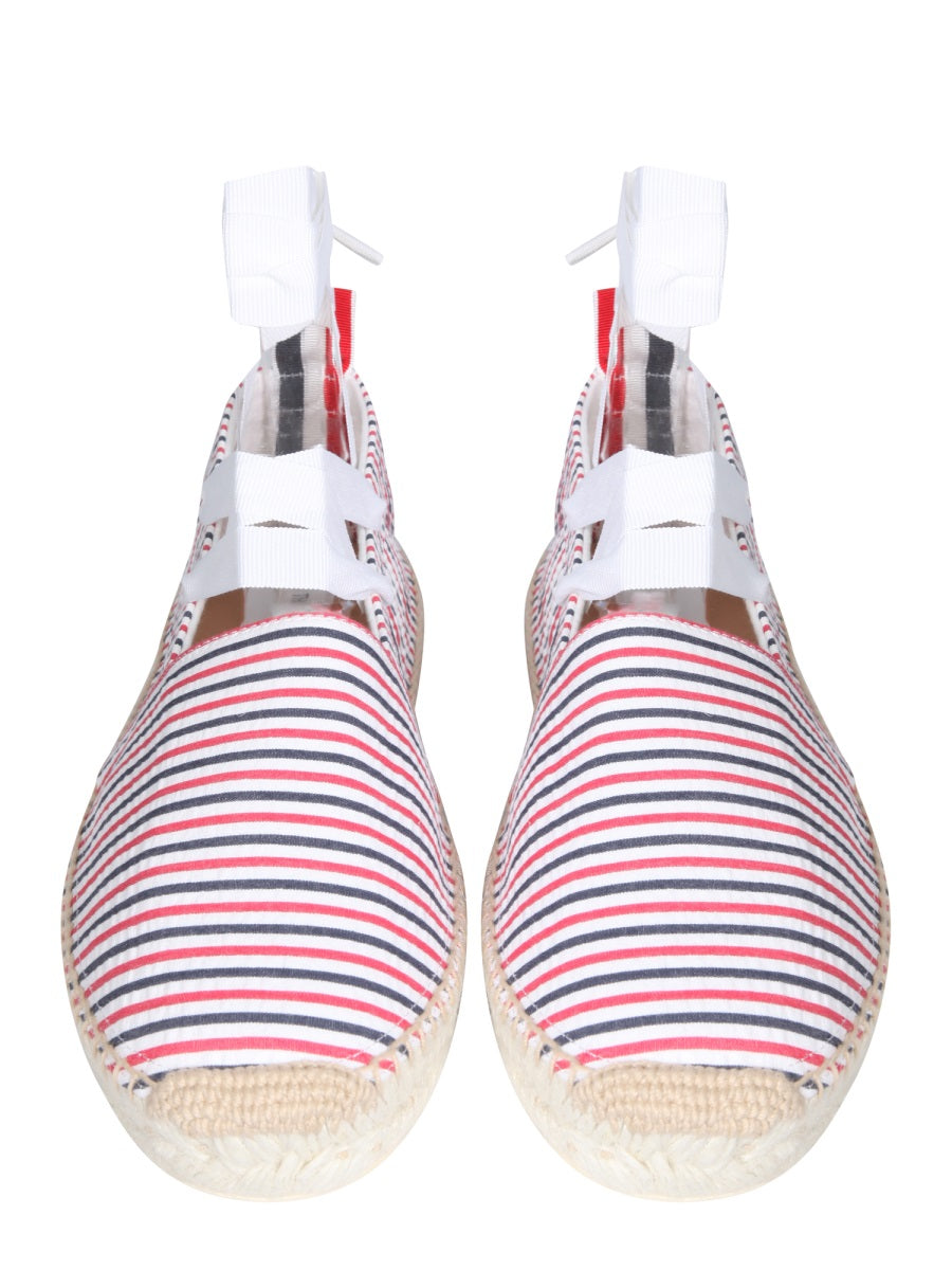 Thom Browne Women Seersucker Cotton Espadrilles