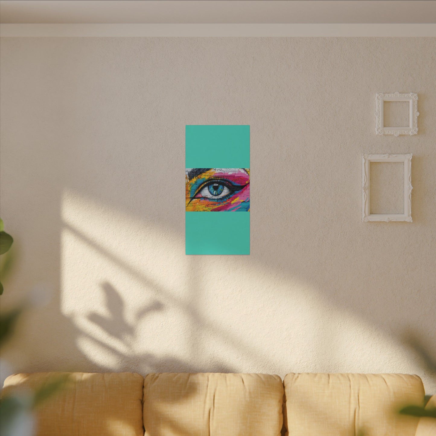 Colorful Eye Street Art Matte Canvas Print