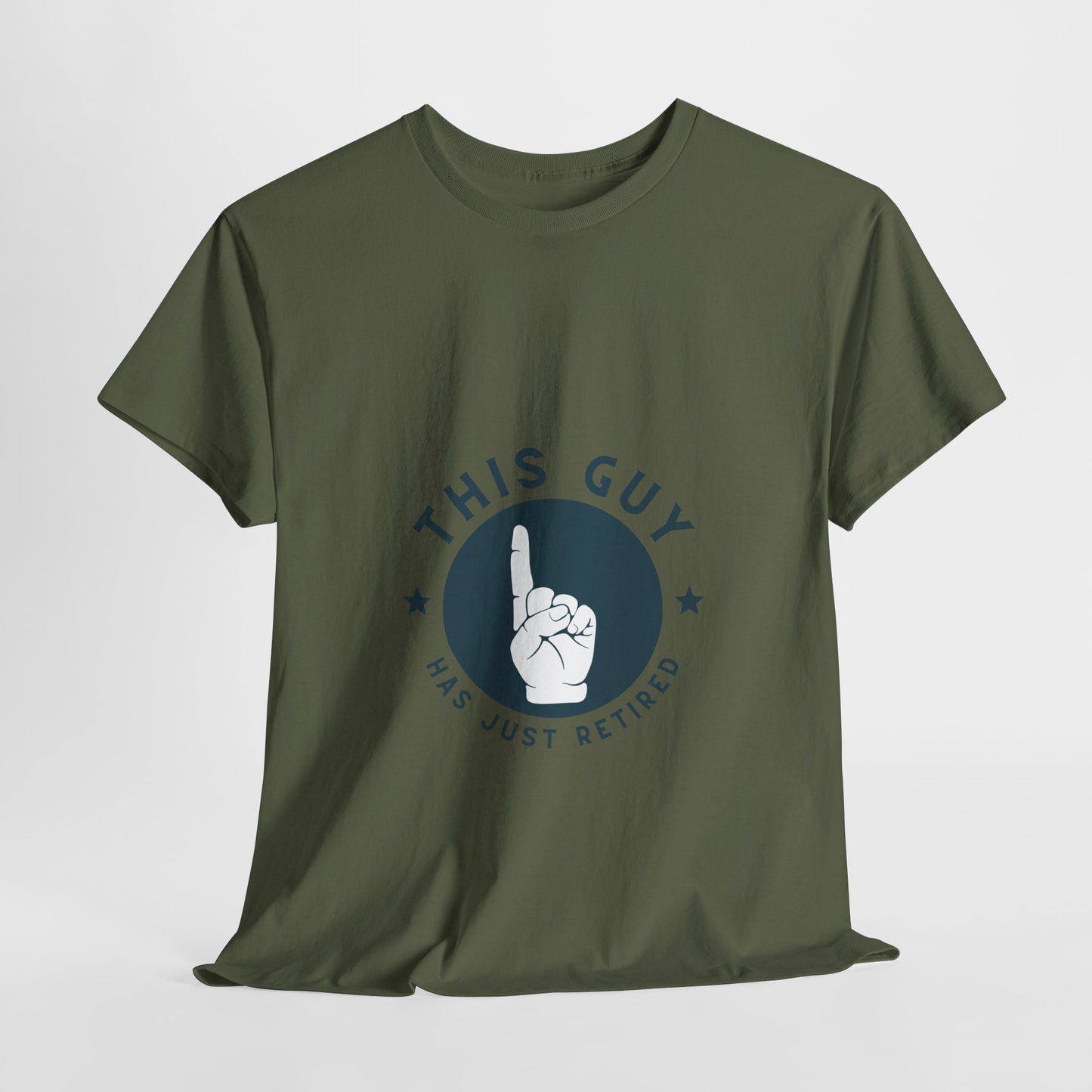 This Guy Has Just Retired Retirement Celebration Unisex Heavy Cotton Tee | Funny Gift for Retirees, Casual Wear, Retirement Party, Humor Shirt, Comfy Gift Idea