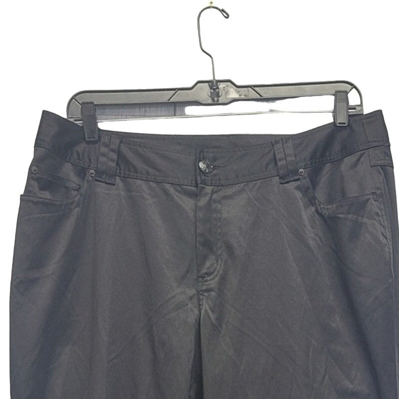 Venezia Womens 18 Black PolyCotton Spandex Multi Pocket Flat Front Pants