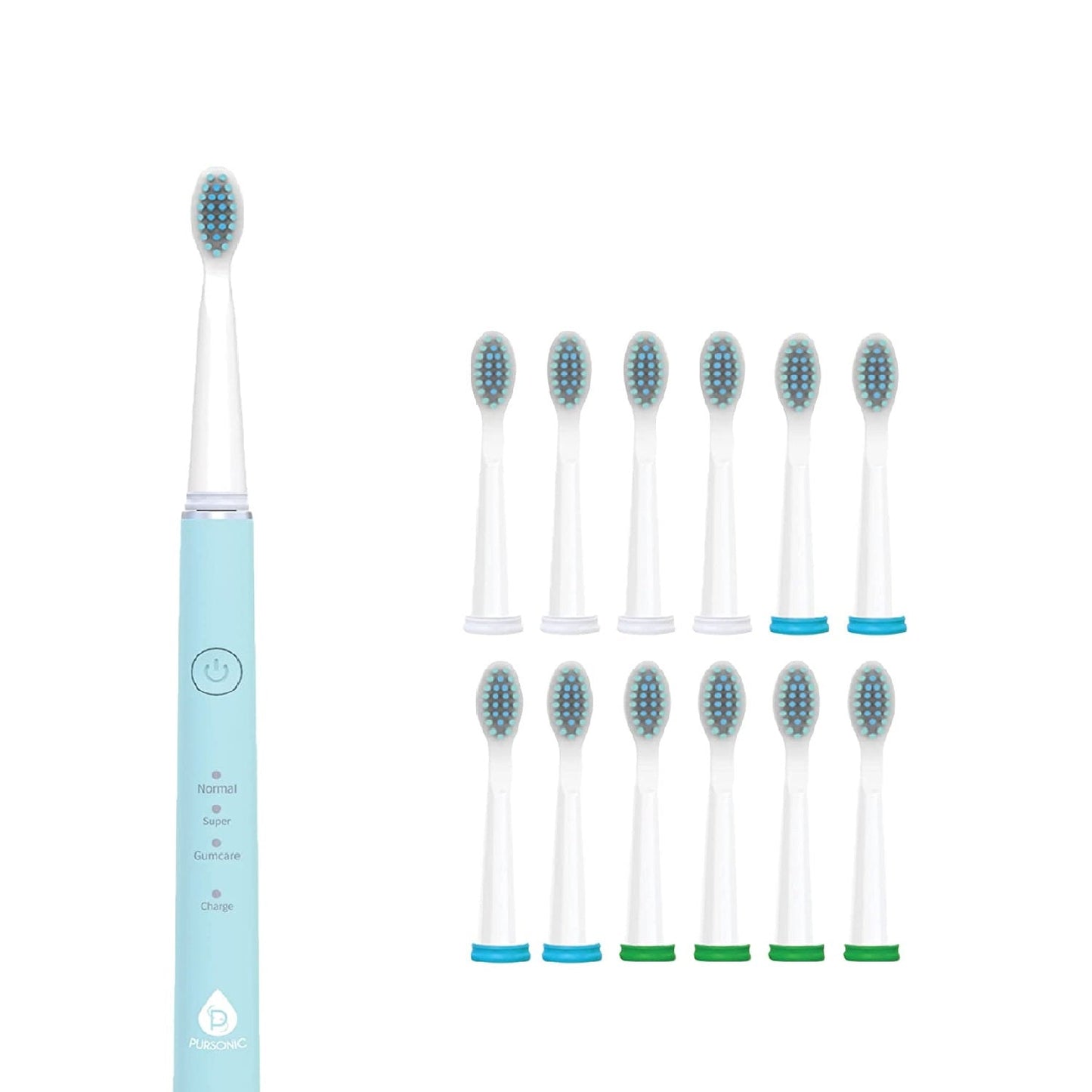 USB Rechargeable Electric toothbrush with 12 Brush Heads-3
