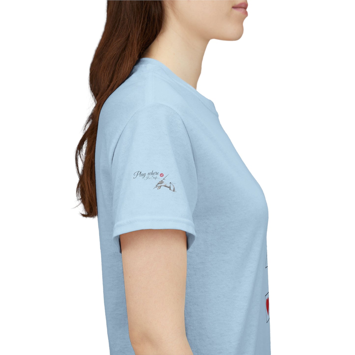 Single Taken Avoiding the Pen Play Where It's Safe T-Shirt Unisex Heavy 100% Cotton Tee