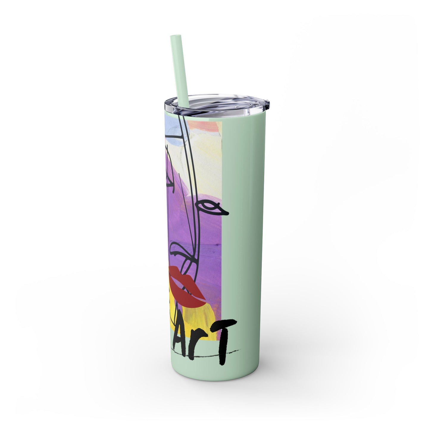 Artistic Skinny Tumbler with Straw, 20oz | Inspirational Drinkware, Colorful Water Bottle, Unique Gift Idea, Motivational Mug, [...]
