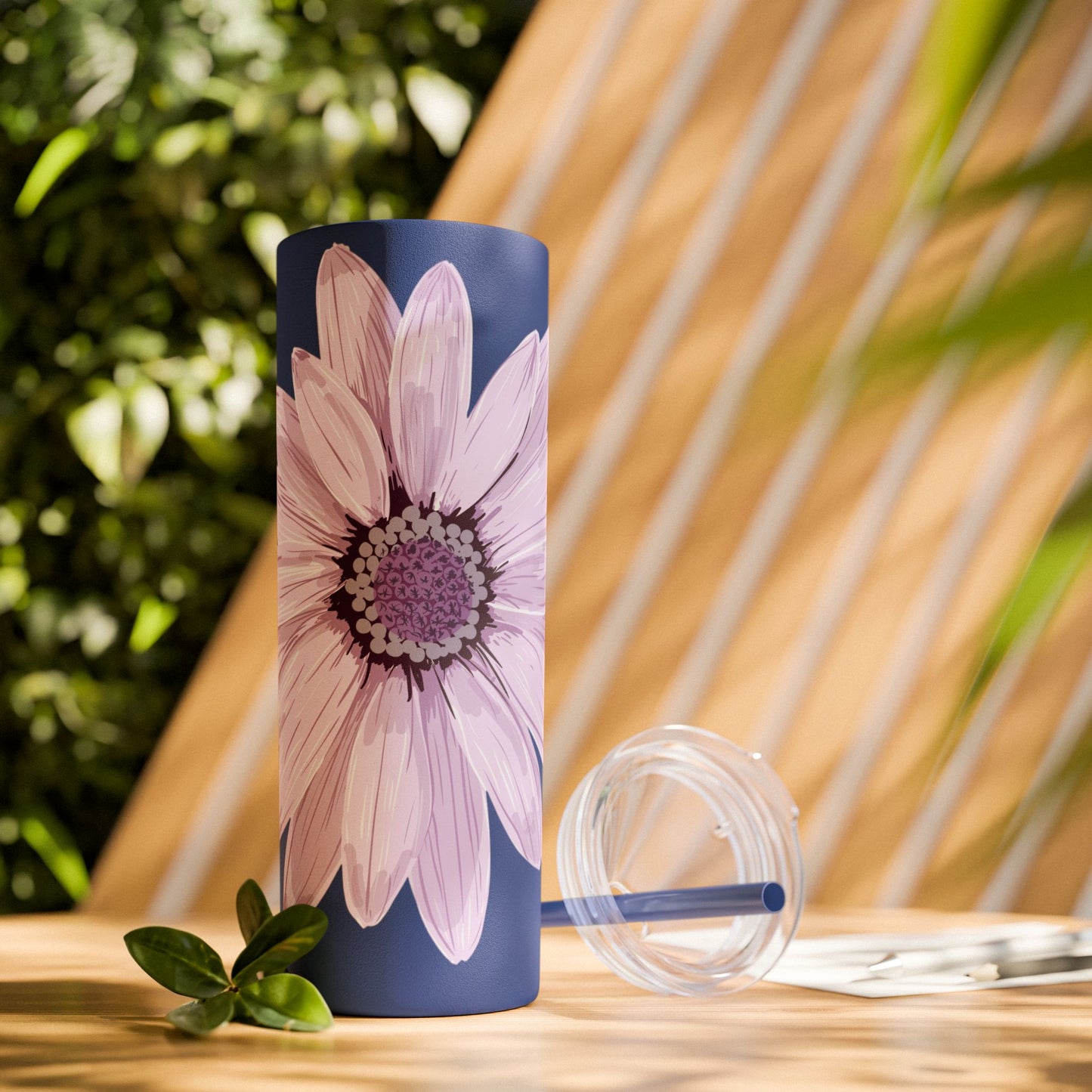 Floral Skinny Tumbler, 20oz - Stylish Drinkware for Home, Office, Gifts, Party Favors, Spring Decor