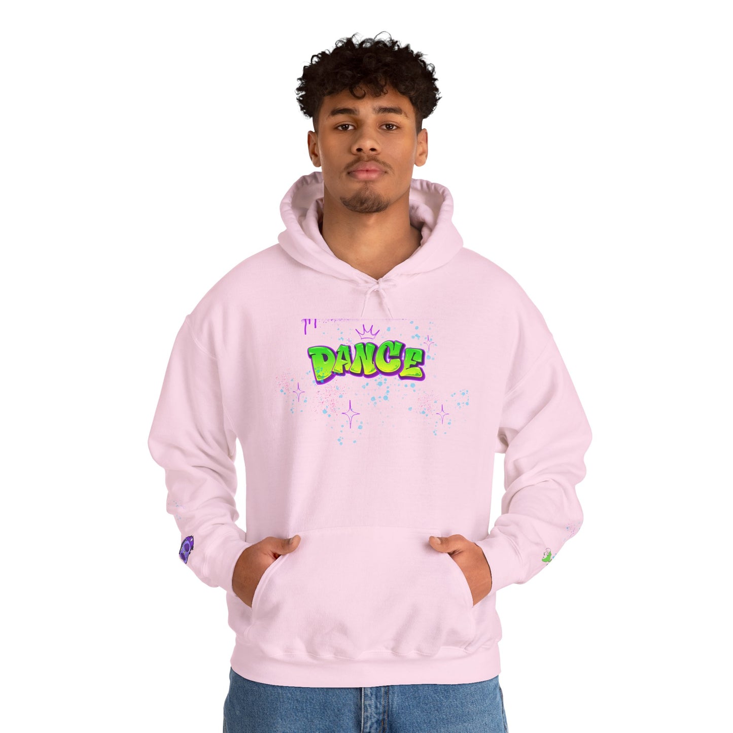 Colorful Dance Hoodie for Creative Spirits, Cozy Unisex Hooded Sweatshirt, Perfect for Parties, Dance Classes, Gifts