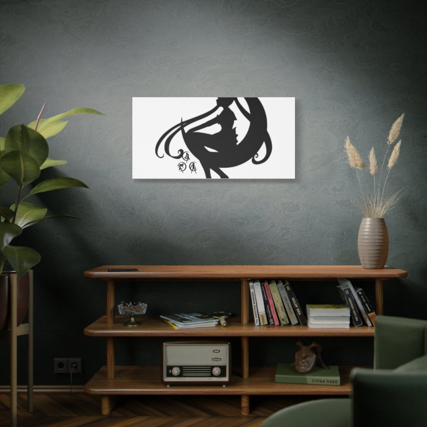 Moonlit Goddess Canvas Art, Modern Wall Decor, Fantasy Home Decor, Boho Aesthetic, Gift for Art Lovers