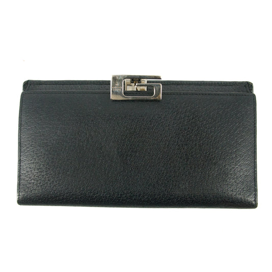 Gucci Black Leather Long Wallet #5150