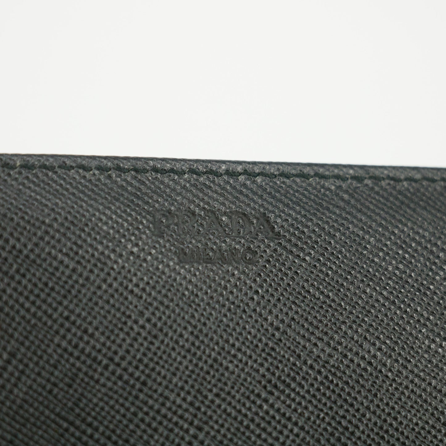 Prada Grey Nylon Triangular Logo Long Wallet #5162
