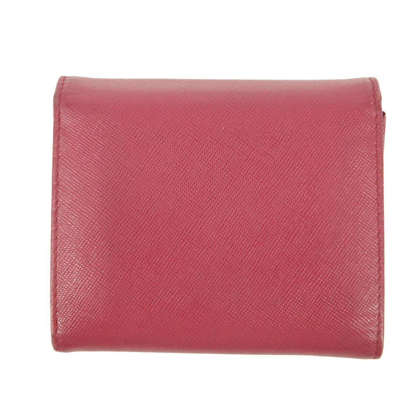 Prada Saffiano Leather Pink Compact Wallet #5174