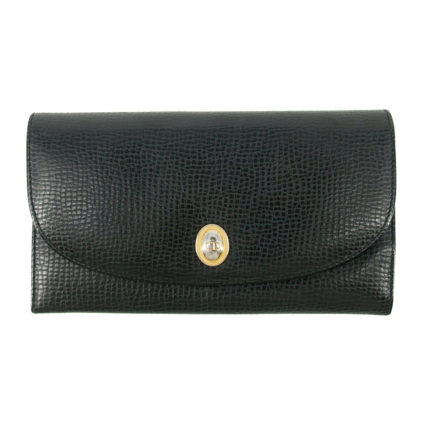 Christian Dior Black Leather Long Wallet #5175