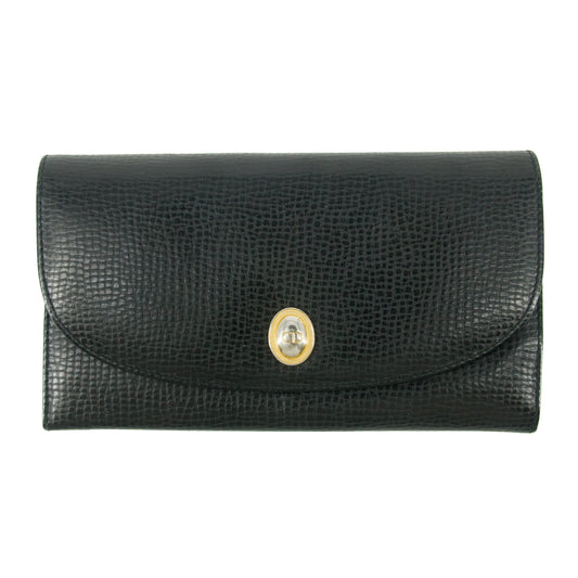 Christian Dior Black Leather Long Wallet #5175