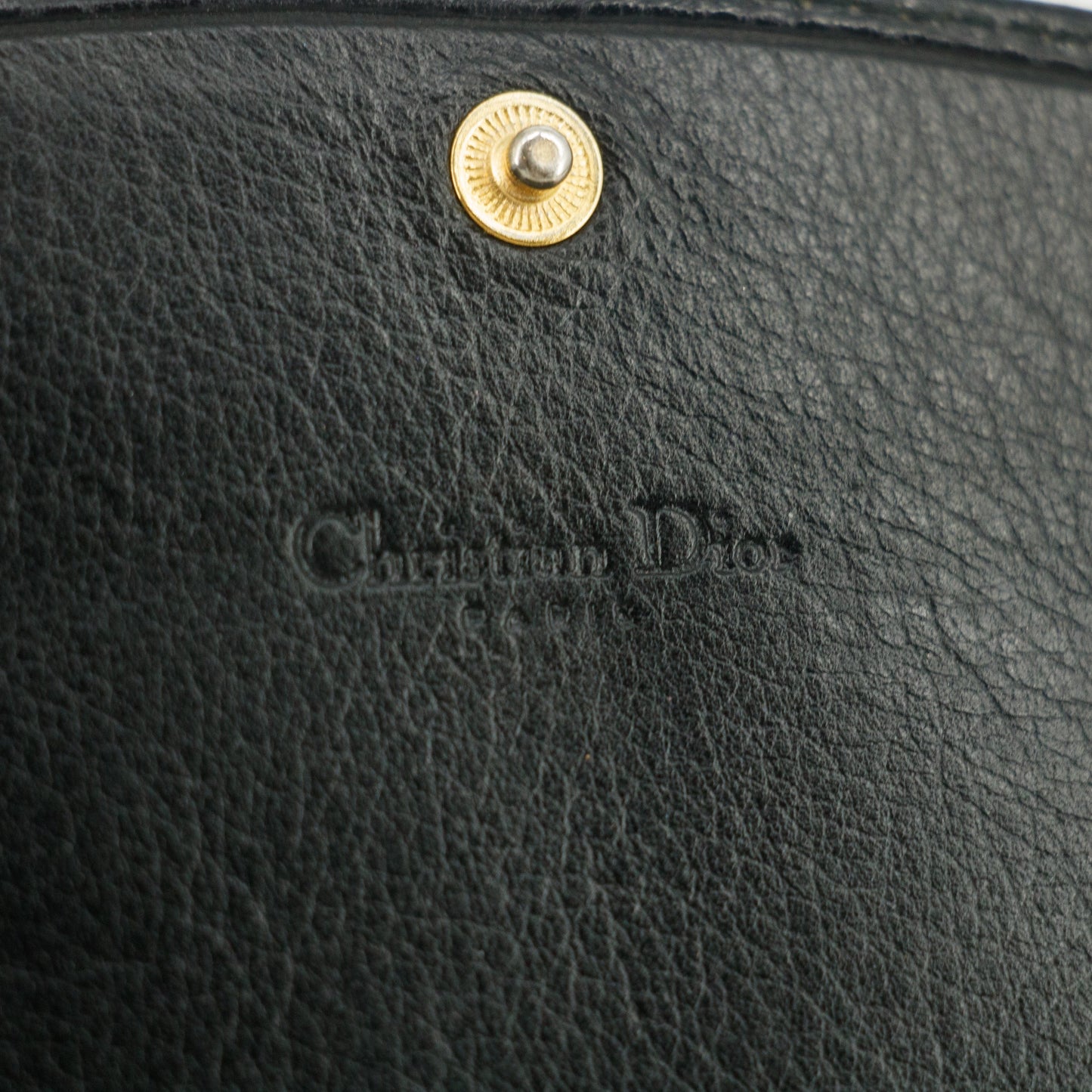 Christian Dior Black Leather Long Wallet #5175