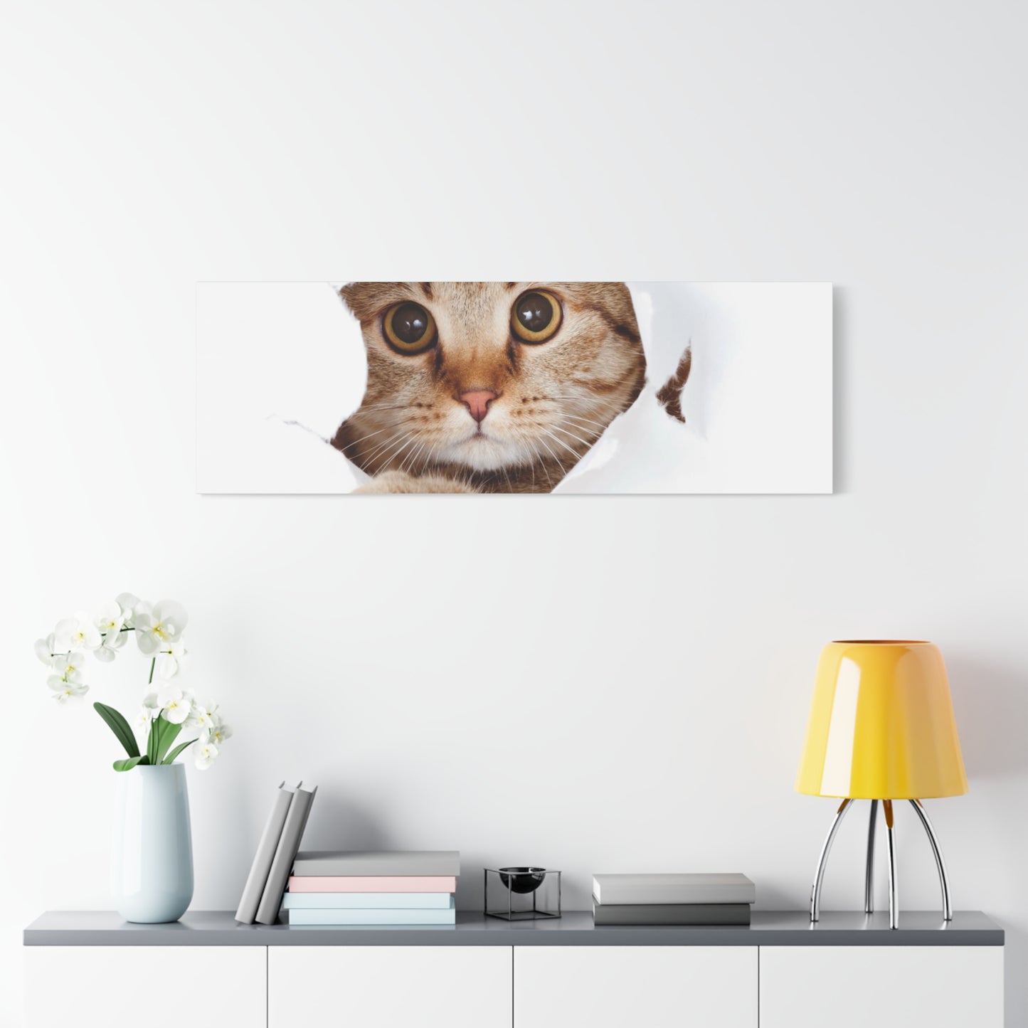 Whimsical Cat Canvas Art, Playful Decor for Cat Lovers, Home Wall Art, Pet-Themed Gift, Cute Cat Wall Art, Cat Lover's Decoration