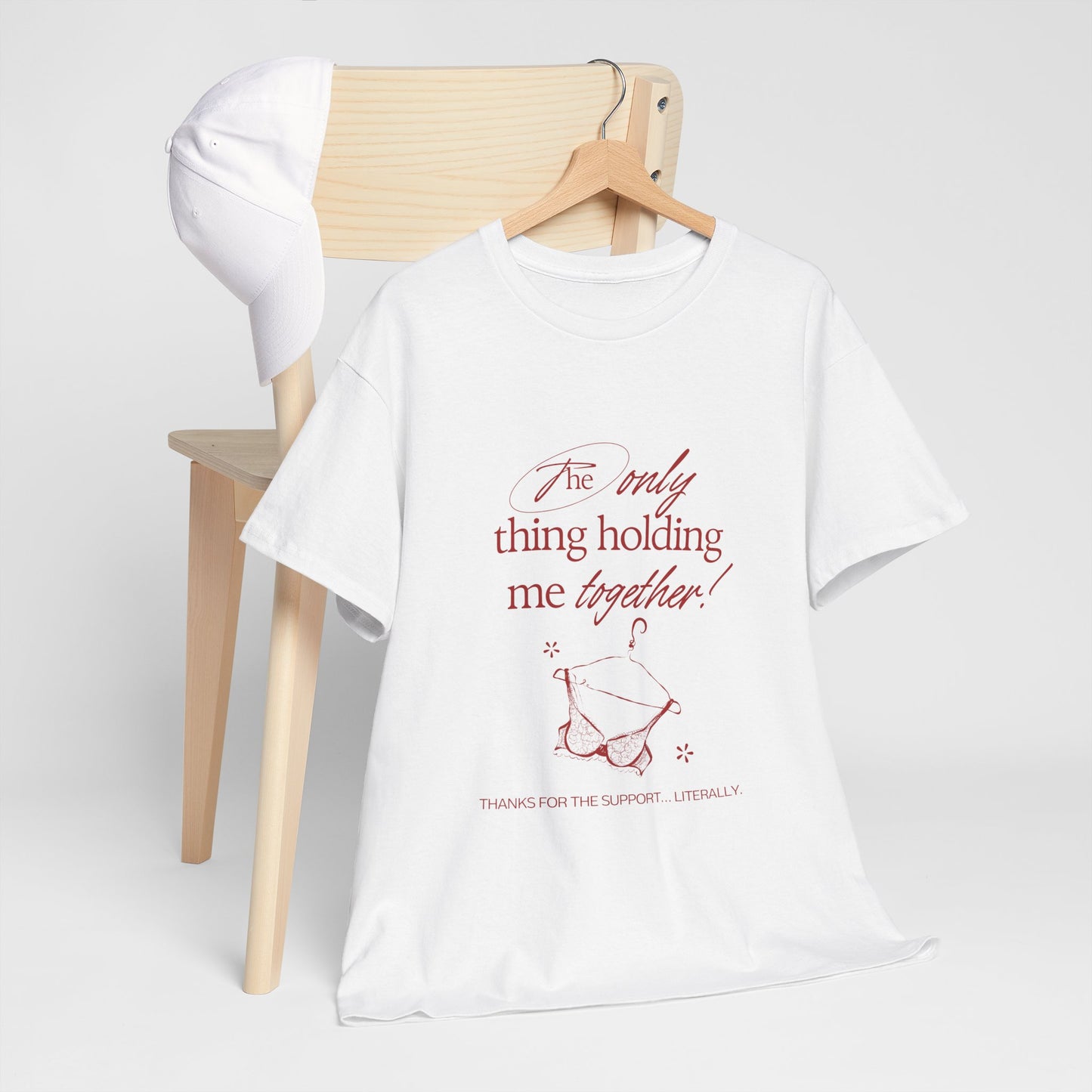 "Holding It Together" Unisex Heavy Cotton Tee: Funny Gift for Friends, Family, Self-Care, Casual Wear, Humor Shirts, Gift for Her