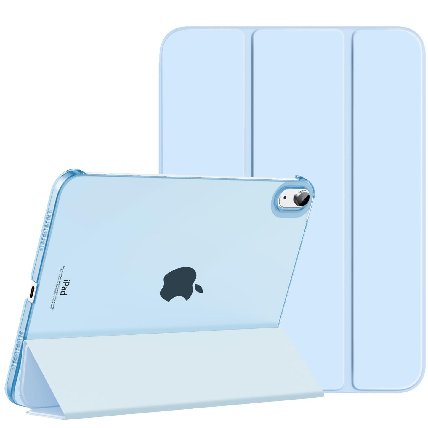MoKo for iPad (A16) 11th Generation Case 11 Inch 2025, iPad 10th Generation Case 10.9 Inch 2022, Slim Stand Hard PC Translucent Back Shell Smart Cover, Support Touch ID, Auto Wake/Sleep, Navy Blue