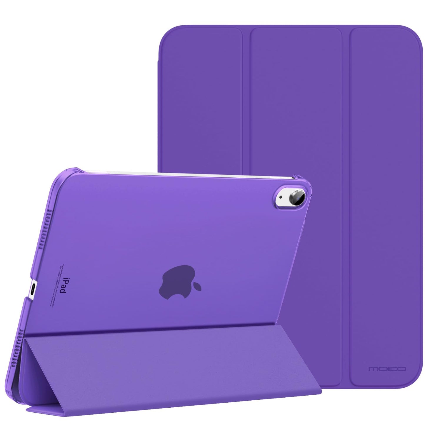 MoKo for iPad (A16) 11th Generation Case 11 Inch 2025, iPad 10th Generation Case 10.9 Inch 2022, Slim Stand Hard PC Translucent Back Shell Smart Cover, Support Touch ID, Auto Wake/Sleep, Navy Blue