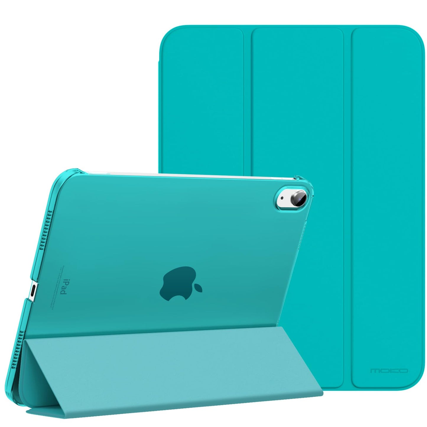 MoKo for iPad (A16) 11th Generation Case 11 Inch 2025, iPad 10th Generation Case 10.9 Inch 2022, Slim Stand Hard PC Translucent Back Shell Smart Cover, Support Touch ID, Auto Wake/Sleep, Navy Blue