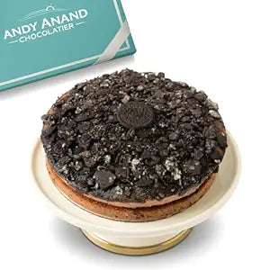 Andy Anand Exquisite 9" Gluten Free Cookies & Cream Cake Made Fresh Daily, Classic Cake Delivery - Freshly Baked and Delivered to Your Doorstep - 2 lbs