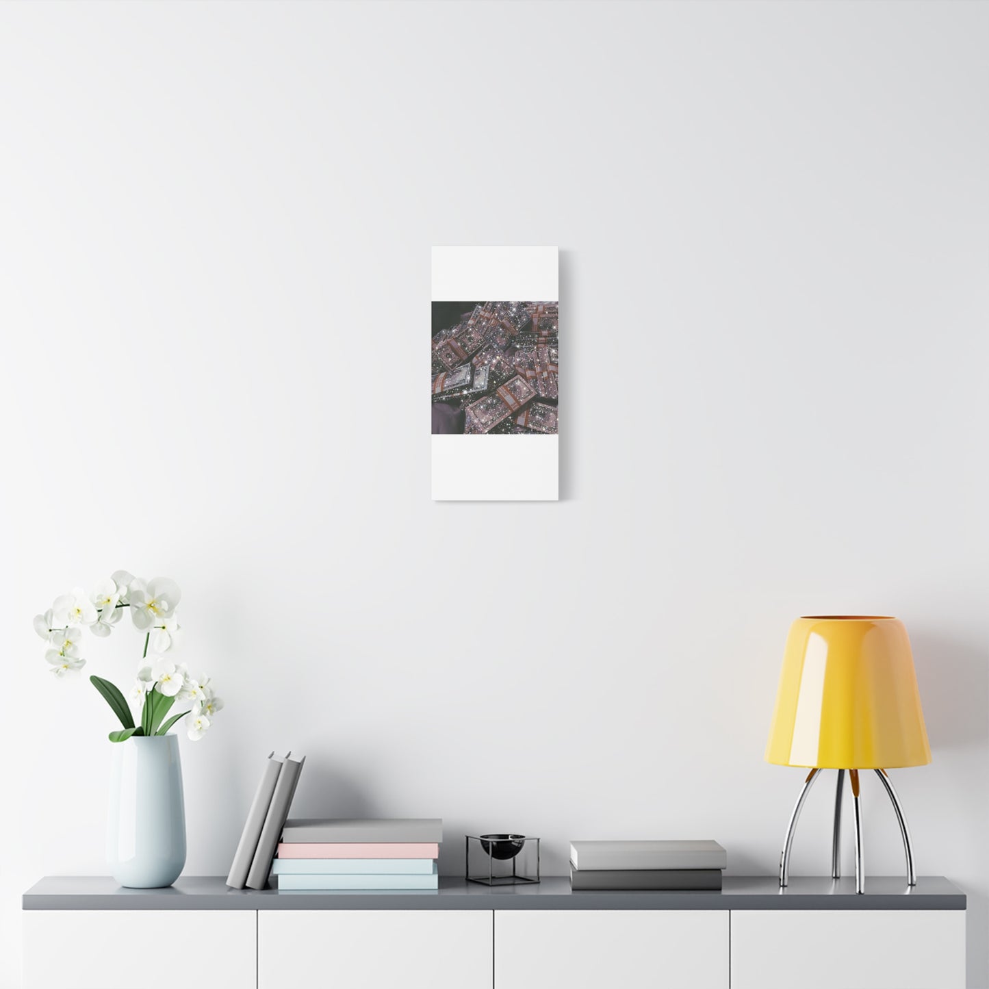 Sparkling Money Canvas Art, Glittery Wall Decor for Home, Modern Art Piece, Gift for Art Lovers, Chic Office Decor, Unique Wall Hanging