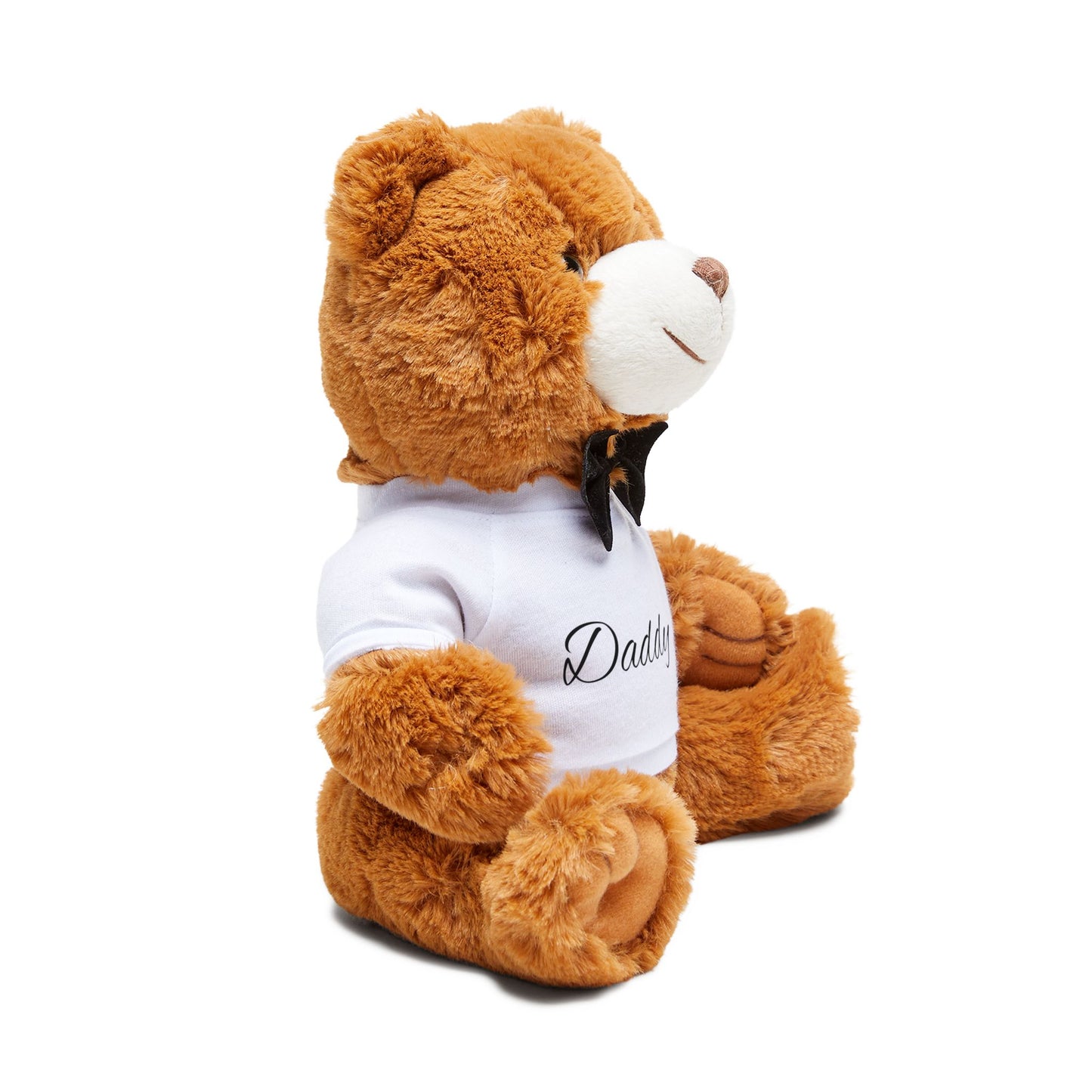 Daddy Teddy Bear Plush — Personalized Dad Gift with T-Shirt