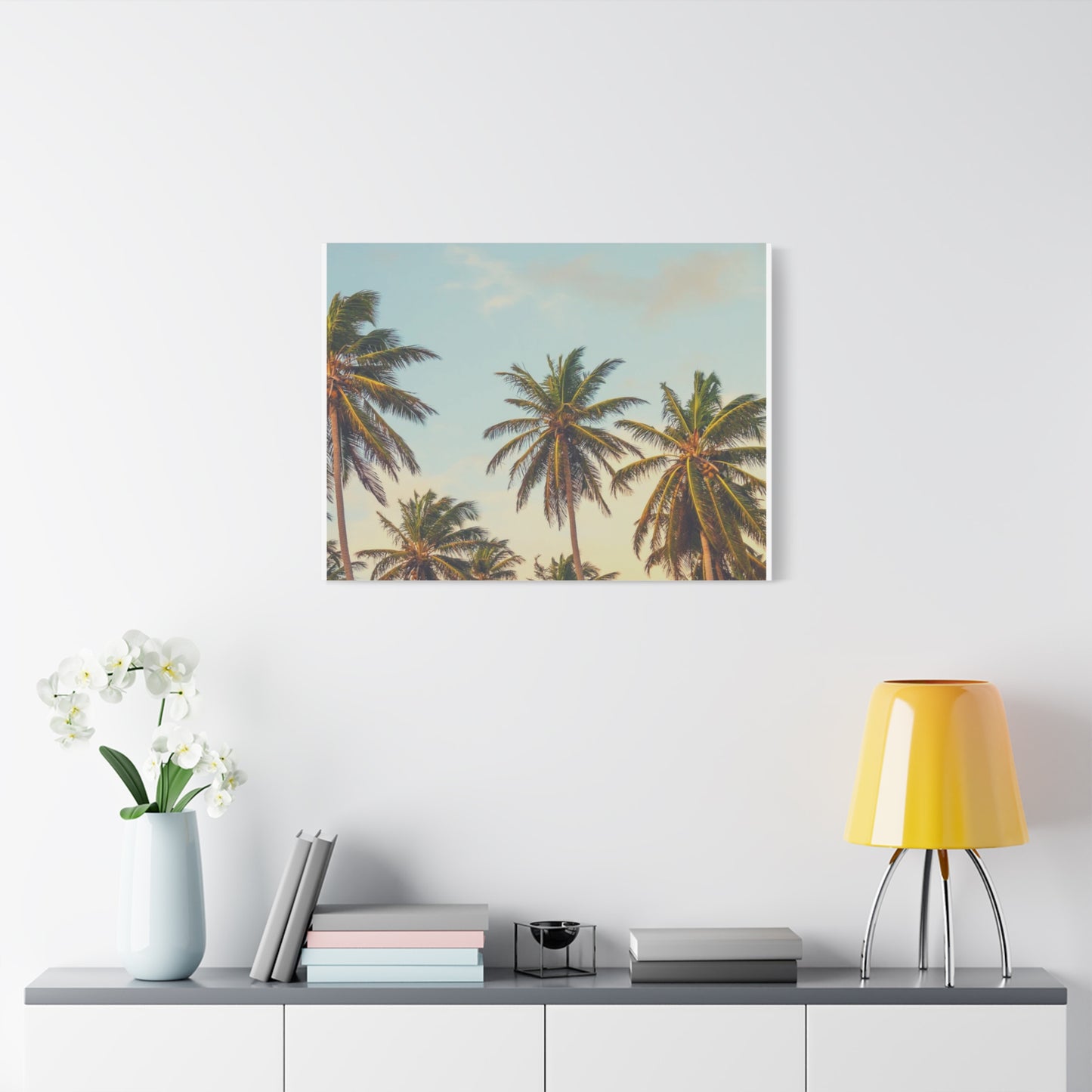 Tropical Palm Tree Canvas Print, City of Angeles Tropical Wall Art, Los Angeles Beach Decor, California Nature Photography, Home Decoration, Gift for Beach Lovers