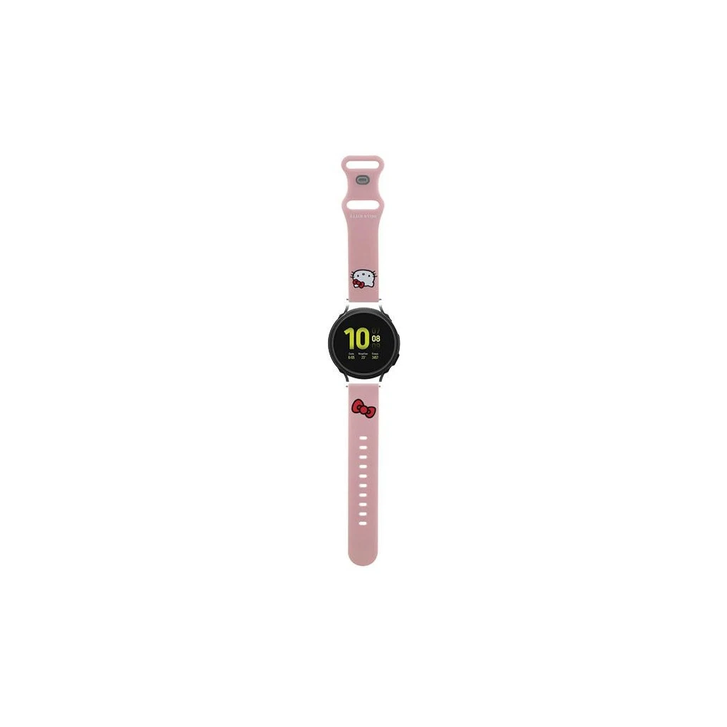 Hello Kitty univerzális szíj HKUWMSCHBLP Silicone Kitty Head rózsaszín 20mm (307101)-0