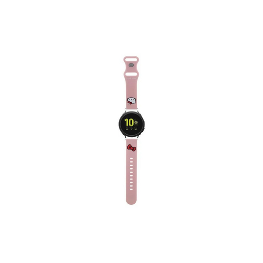 Hello Kitty univerzális szíj HKUWMSCHBLP Silicone Kitty Head rózsaszín 20mm (307101)-0
