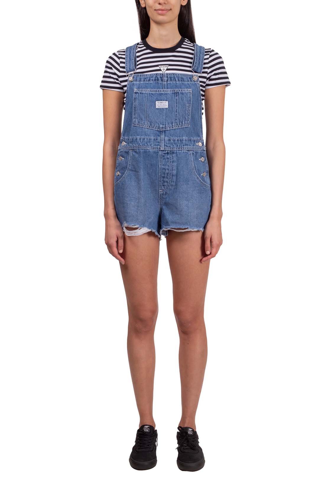 LEVI'S - Women's dungarees with logo patch-5