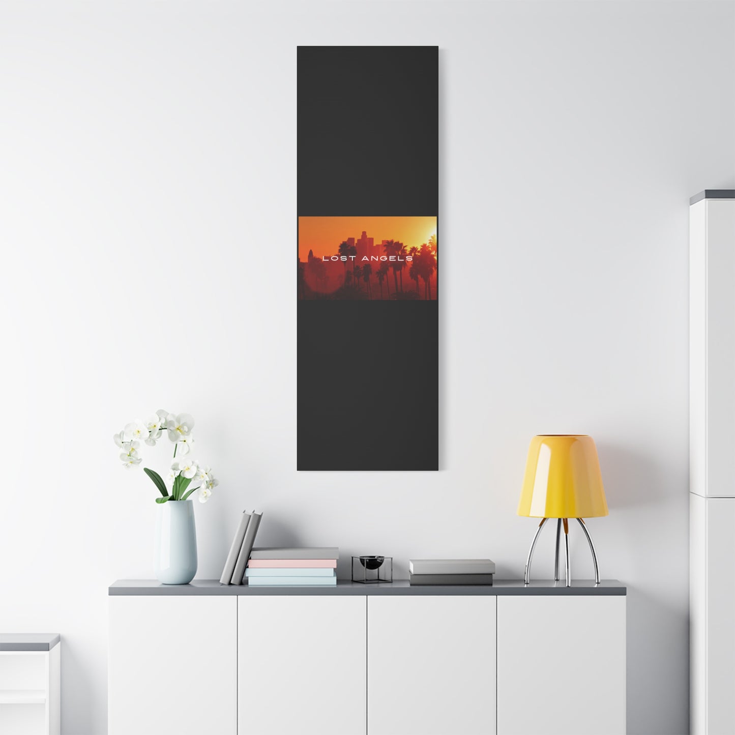 Lost Angels Wall Art Canvas | Sunset Cityscape Print, Home Decor, Gift for Art Lovers, Modern Living Room, California Vibe
