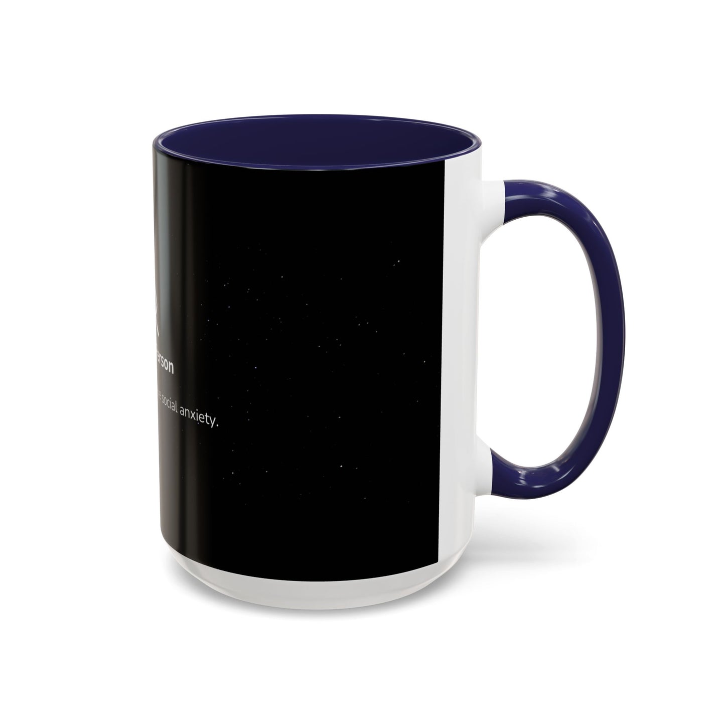 Sensitive Person Social Anxiety Coffee Mug - Black Accent, Gift for Introverts, Social Anxiety Humor, Unique Mug for Tea Lovers, Thoughtful Present