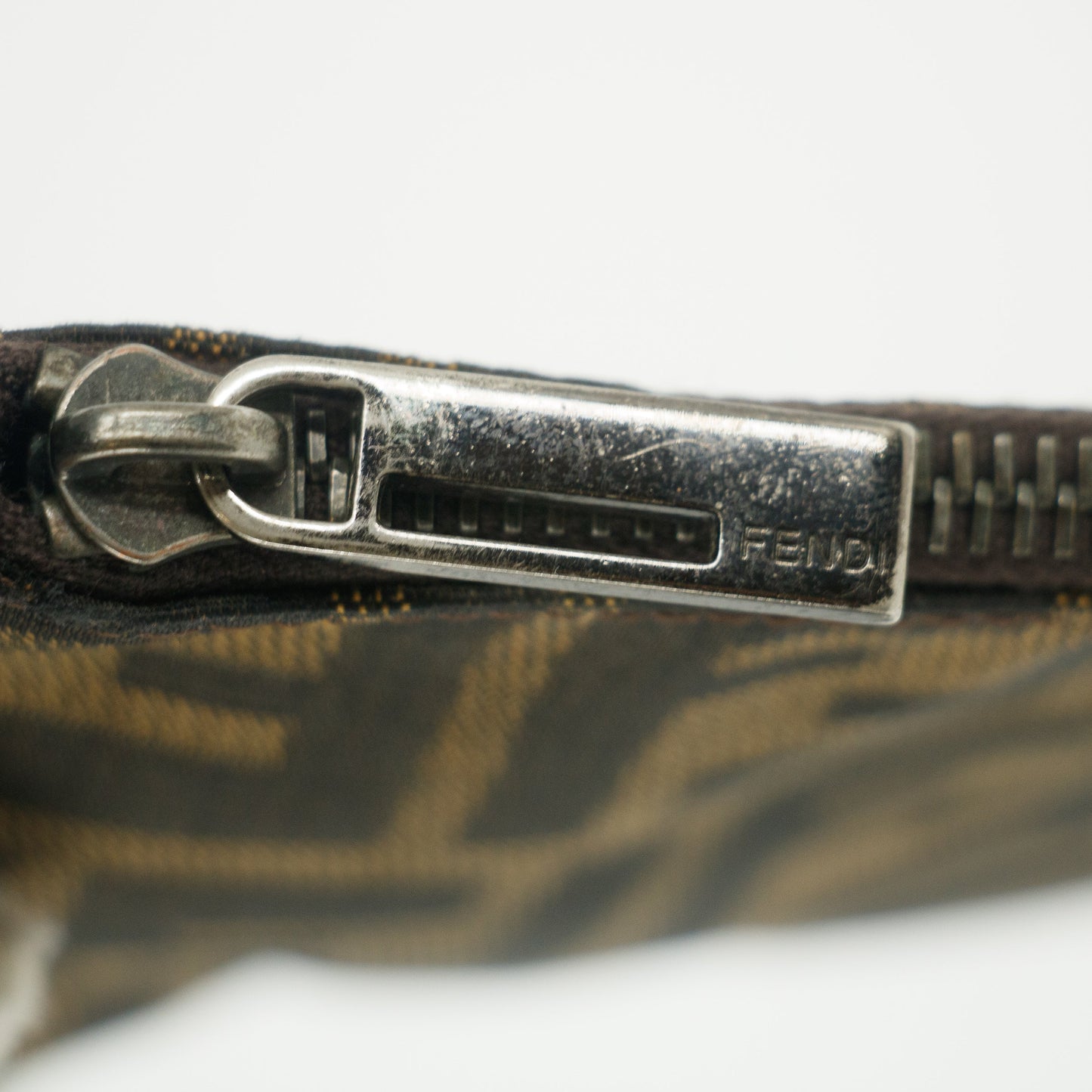 Fendi Canvas Brown Pochette Crossbody Bag  #5256