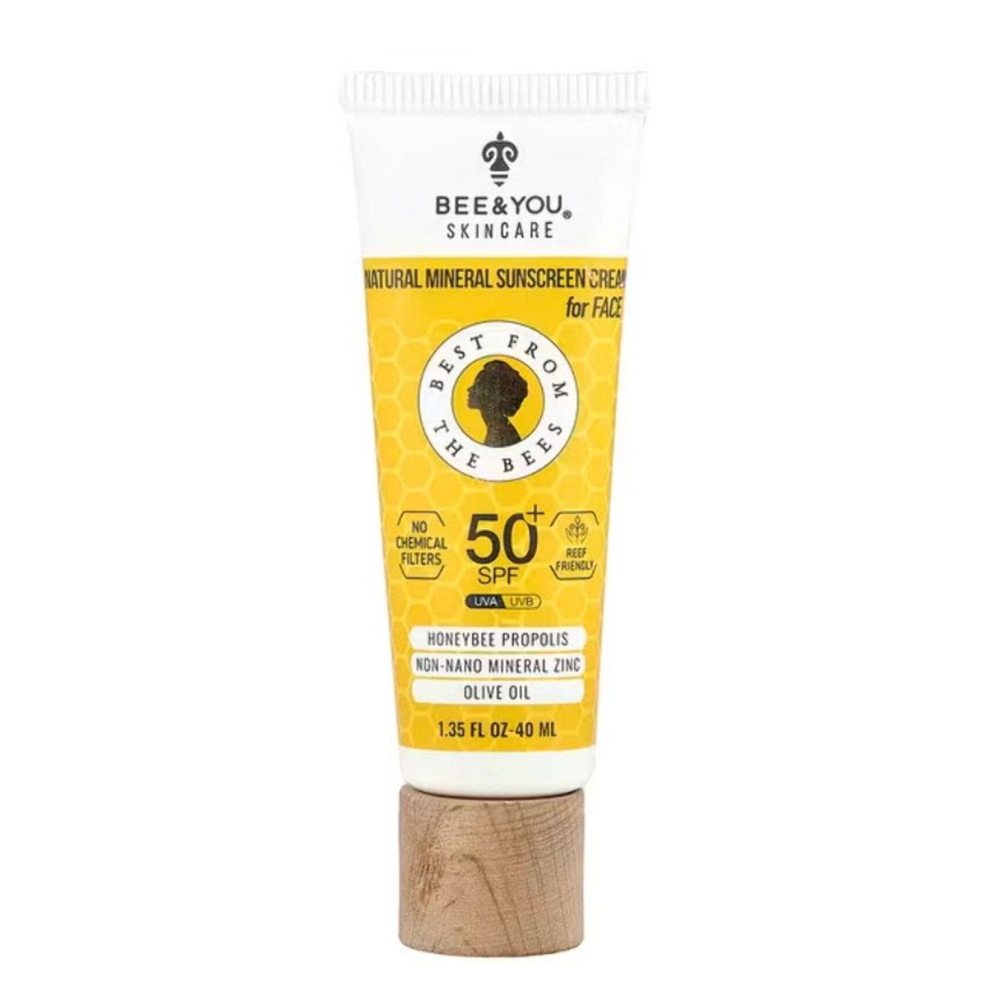 Bee and You Water Resistant and Non-Greasy 100% Natural Mineral Sunscreen spectr