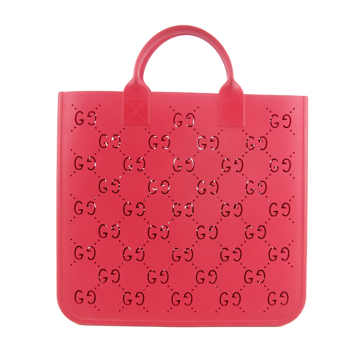 Gucci GG Monogram Rubber Pink Tote  #5273