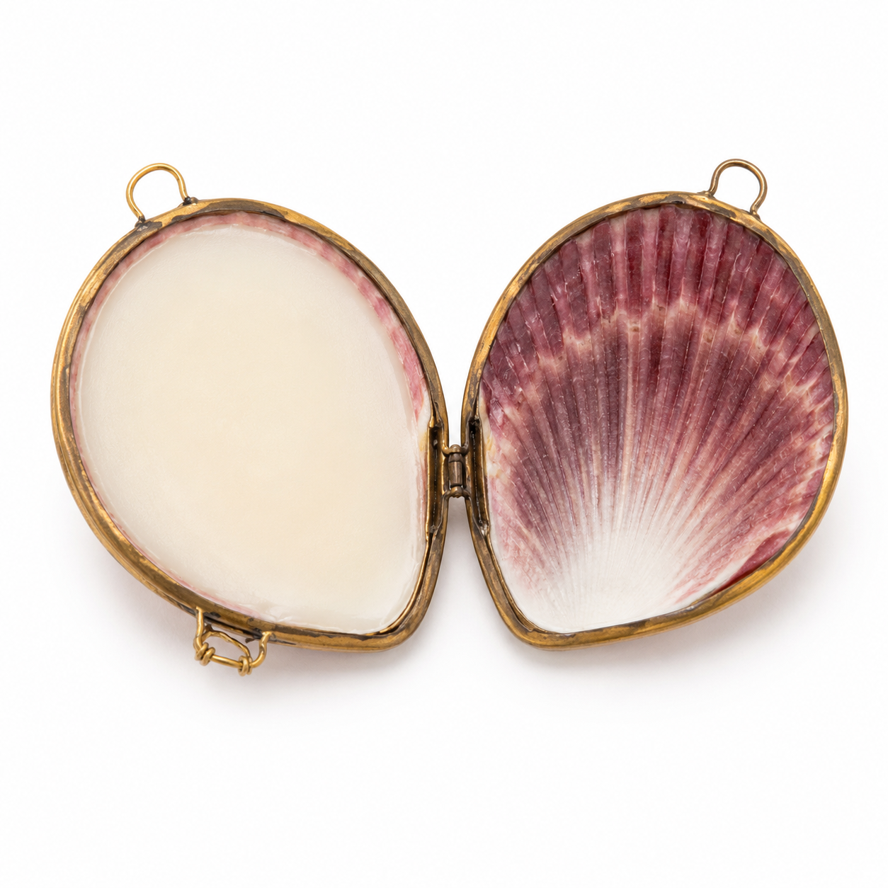 Handmade Solid Perfume Seashell Pouch – Sun-Drenched Citrus