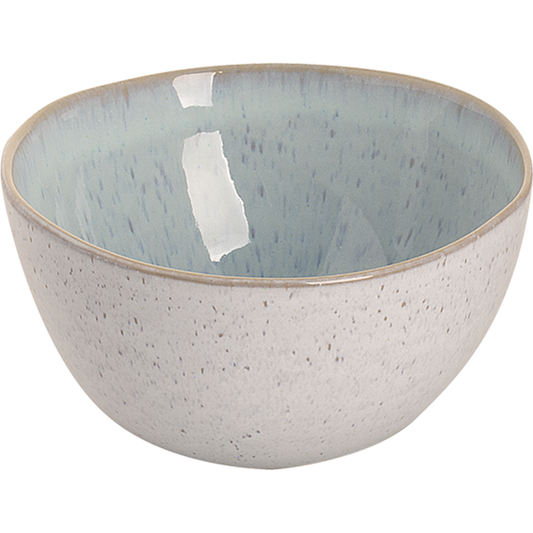 [ Set of 6 ] Bowl Palmer Light Blue Sea 6 inch 27 FL OZ White Stoneware-0