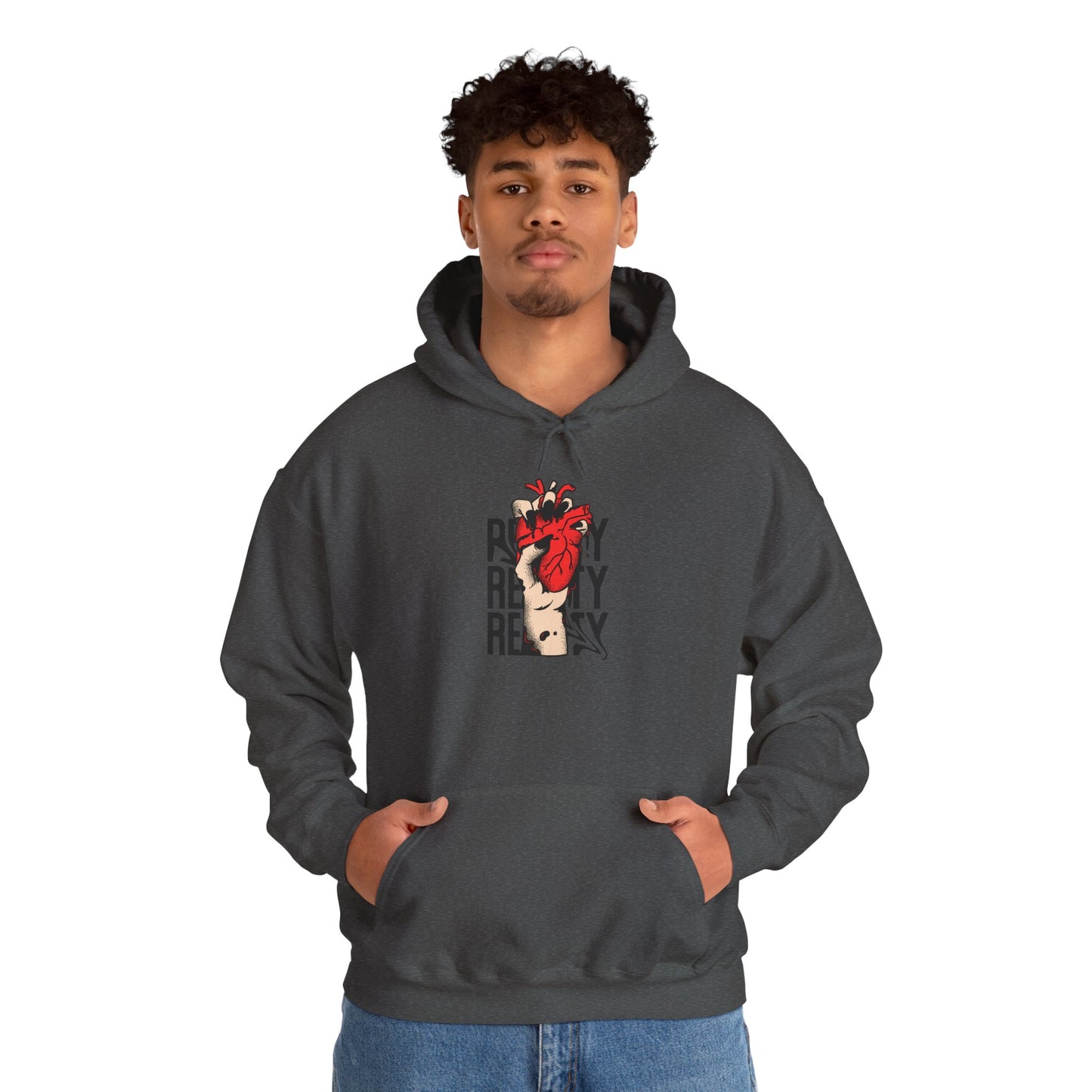 Reality-Themed Unisex Heavy Blend Hoodie for Daily Inspiration, Motivational Sweatshirt, Cozy Gift for Friends, Statement Apparel, [...]