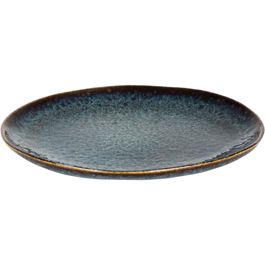 [ Set of 6 ] Plate Palmer Eccentric 8.7 inch Blue Stoneware-0