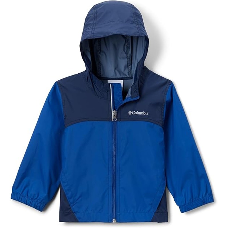 Columbia Boys Medium Long Sleeve Blue Hooded Full Zip Glennaker Rain Jacket