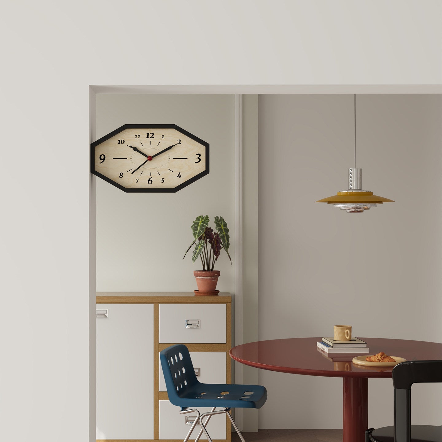 Octagon Dual-Sided Clock-0