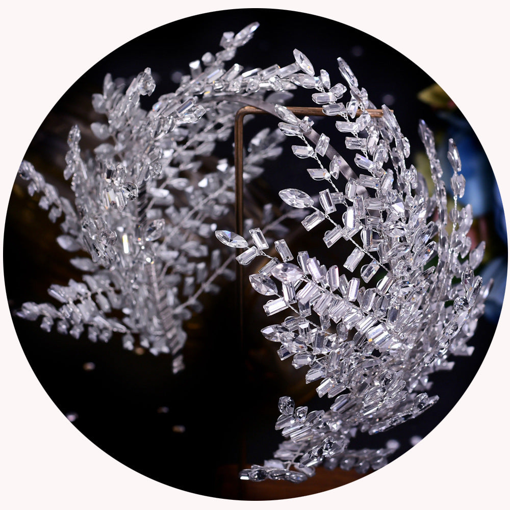 Wedding Dress Accessories Rhinestone Headband Styling Hair Accessories-4