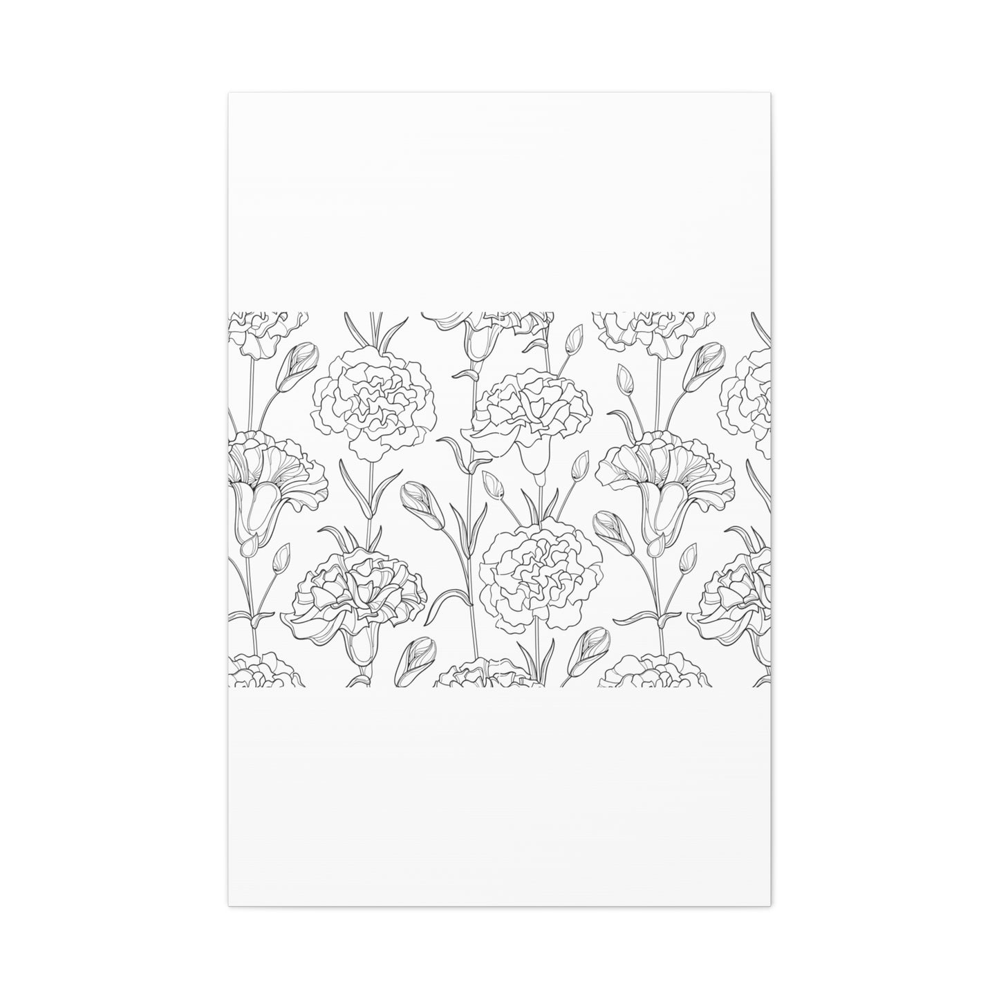 Floral Canvas Art, Stretched Wall Decor, Home Gift, Botanical Print, Modern Design, Matte Finish