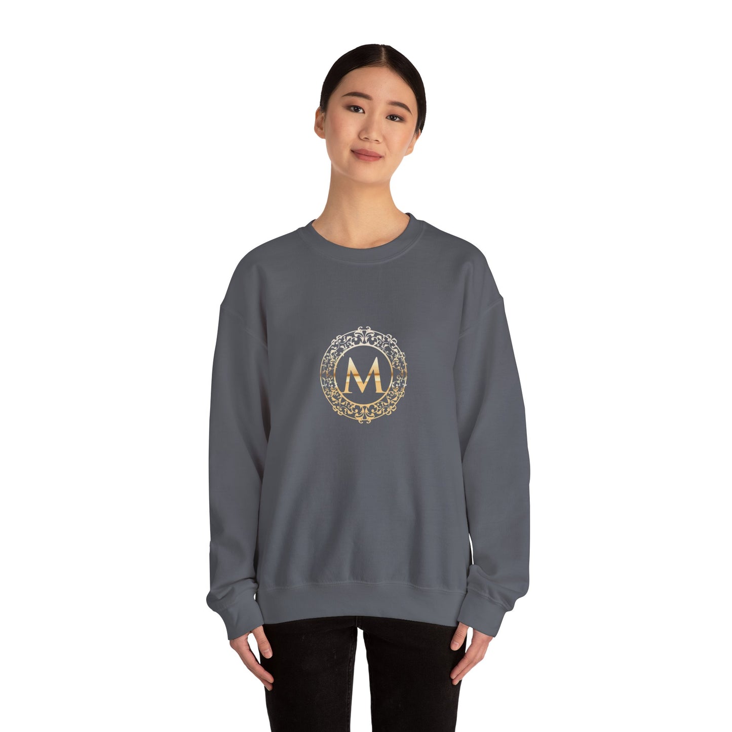 M LOGO - Mia Pruitt Monogrammed Heavy Blend Crewneck Sweatshirt