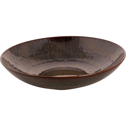 [ Set of 6 ] Plate coupe deep Palmer Victory 8.7 inch Brown Stoneware-0