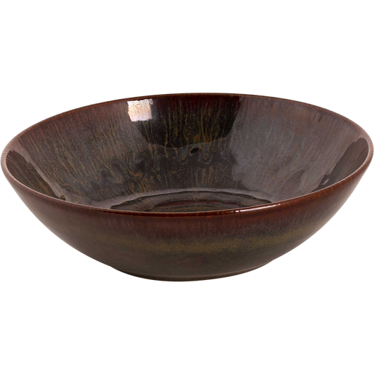 [ Set of 6 ] Plate coupe Palmer Victory 6.7 inch Brown Stoneware-0