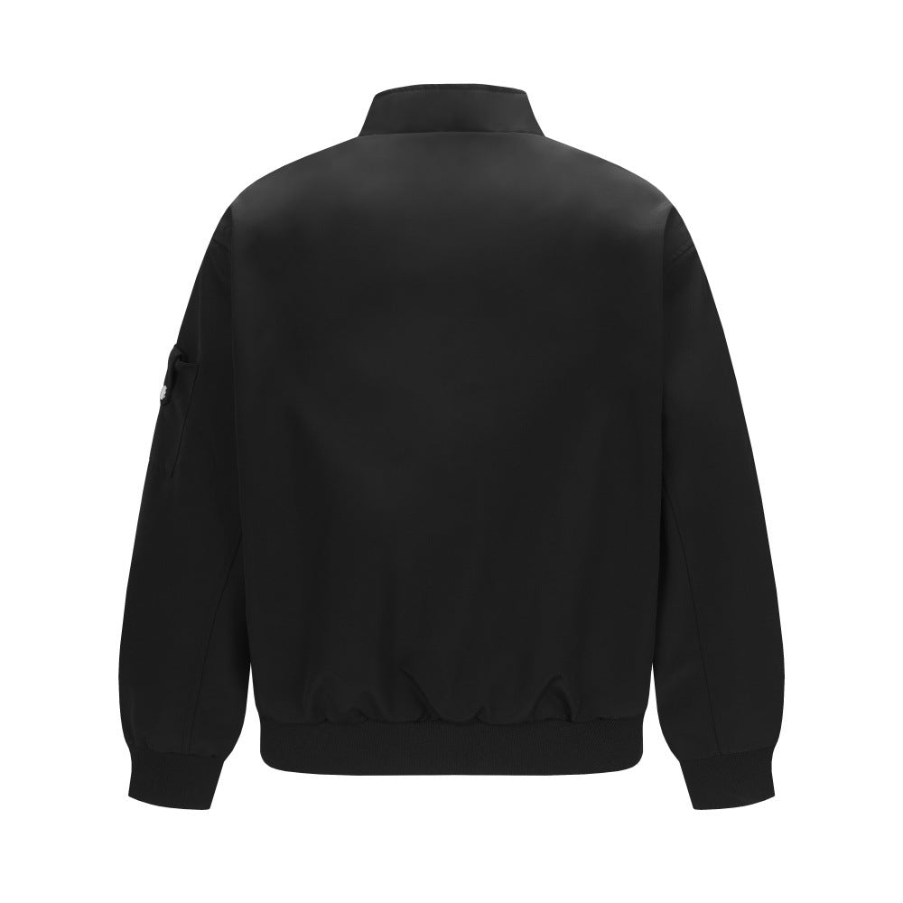 Thick cotton padded stand up collar cotton jacket