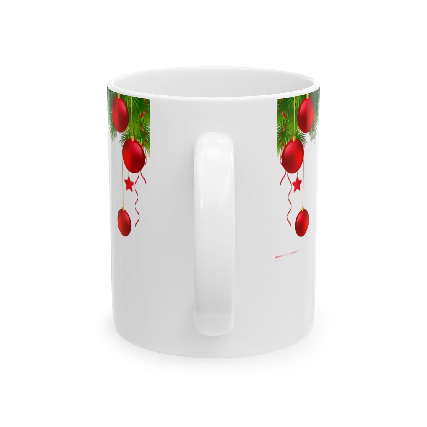 Christmas Ceramic Mug - On the Naughty List & Loving it Holiday Ornaments Mug, Perfect Gift for Coffee Lovers, Hot Chocolate, Holiday Parties, Xmas Decor