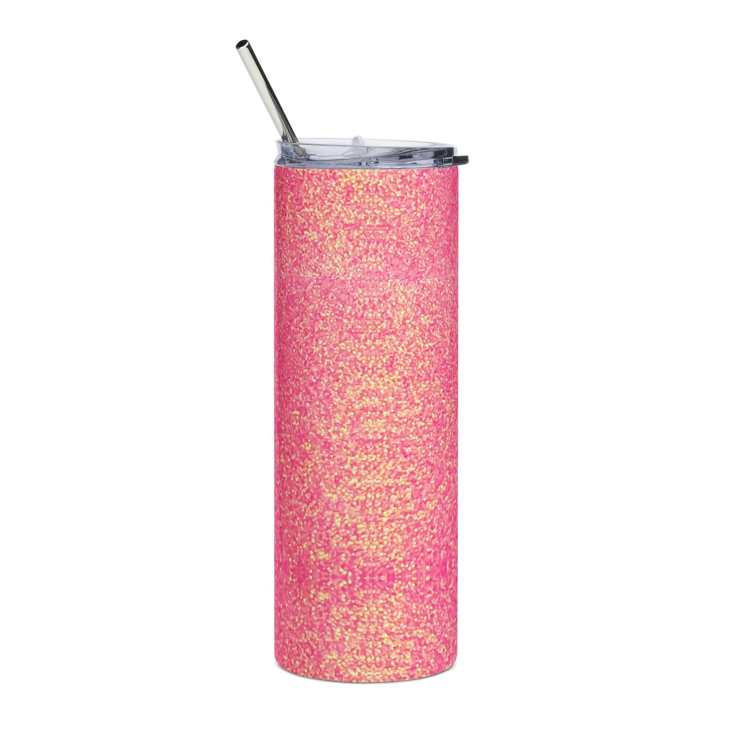 Pink Glitter Name Tumbler 20oz | Personalized Stainless Steel Tumbler