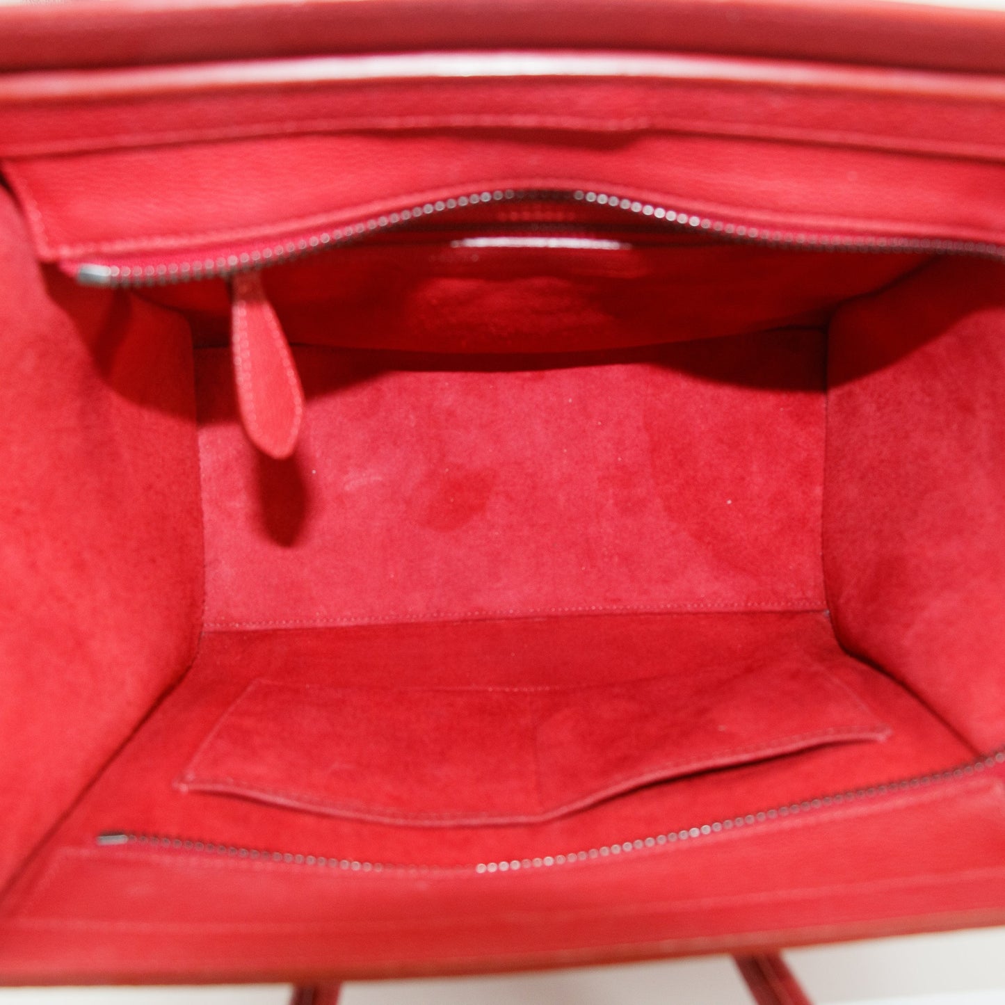 Celine Grained Calfskin Red Phantom Luggage Bag #5377