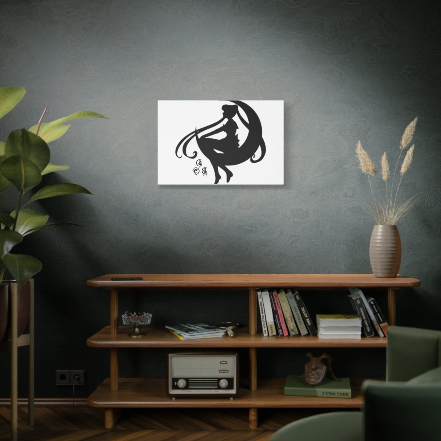 Moonlit Goddess Canvas Art, Modern Wall Decor, Fantasy Home Decor, Boho Aesthetic, Gift for Art Lovers